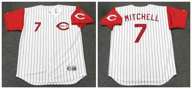 Reds 7 Kevin Mitchell White Throwback Cool Base Jersey,We sell and wholesale Reds 7 Kevin Mitchell White Throwback Cool Base Jersey on line form chian!